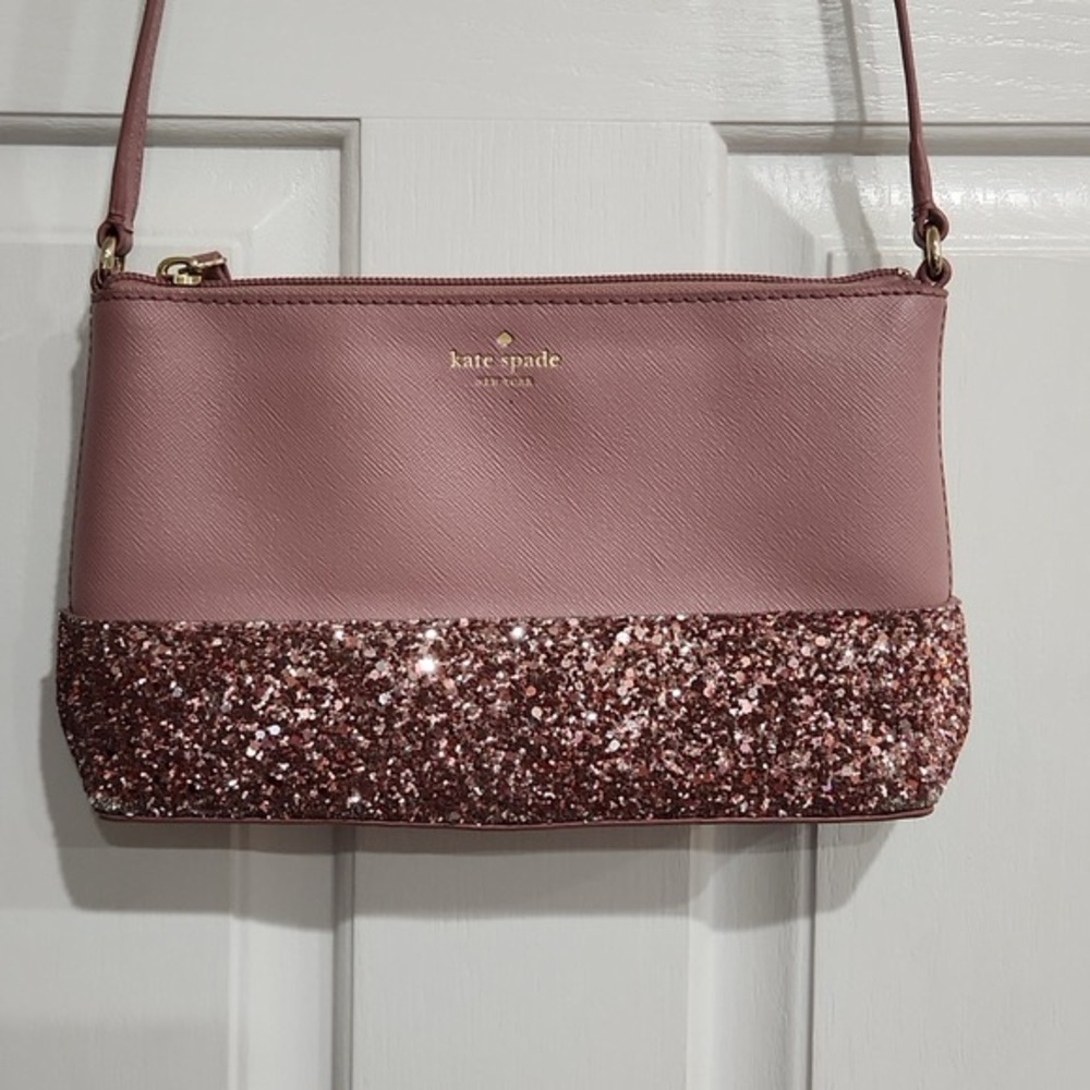 Kate Spade Greta Pink Glitter Crossbody